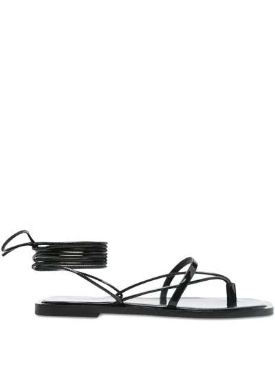 PHILOSOPHY DI LORENZO SERAFINI PATENT-FINISH SANDALS