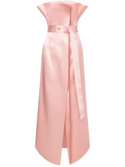 PHILOSOPHY DI LORENZO SERAFINI SATIN GOWN DRESS