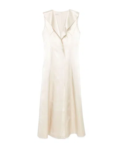 PHILOSOPHY DI LORENZO SERAFINI SATIN MIDI DRESS