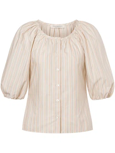 PHILOSOPHY DI LORENZO SERAFINI STRIPED BLOUSE