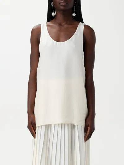 PHILOSOPHY DI LORENZO SERAFINI TOP PHILOSOPHY DI LORENZO SERAFINI WOMAN COLOR YELLOW CREAM