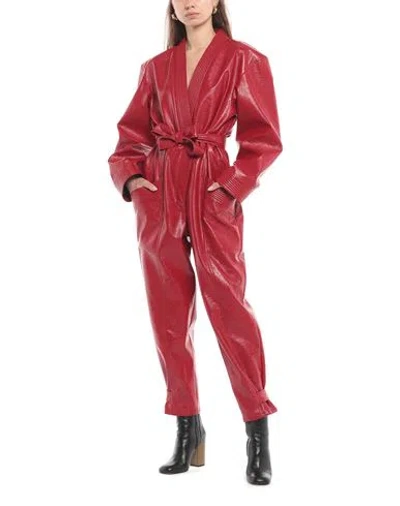 PHILOSOPHY DI LORENZO SERAFINI PHILOSOPHY DI LORENZO SERAFINI WOMAN JUMPSUIT RED SIZE 12 POLYESTER, POLYURETHANE