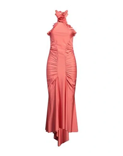 PHILOSOPHY DI LORENZO SERAFINI PHILOSOPHY DI LORENZO SERAFINI WOMAN MAXI DRESS SALMON PINK SIZE 8 POLYAMIDE, ELASTANE