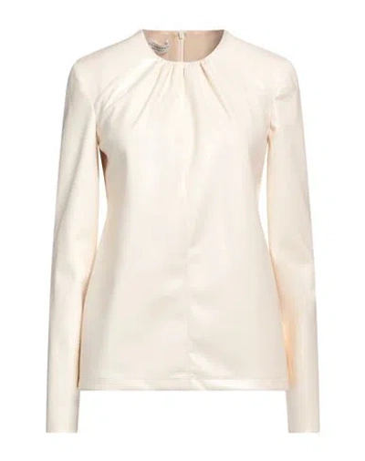 PHILOSOPHY DI LORENZO SERAFINI PHILOSOPHY DI LORENZO SERAFINI WOMAN TOP CREAM SIZE 8 POLYESTER