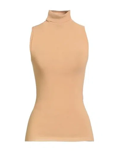 PHILOSOPHY DI LORENZO SERAFINI PHILOSOPHY DI LORENZO SERAFINI WOMAN TURTLENECK SAND SIZE 10 POLYAMIDE, ELASTANE