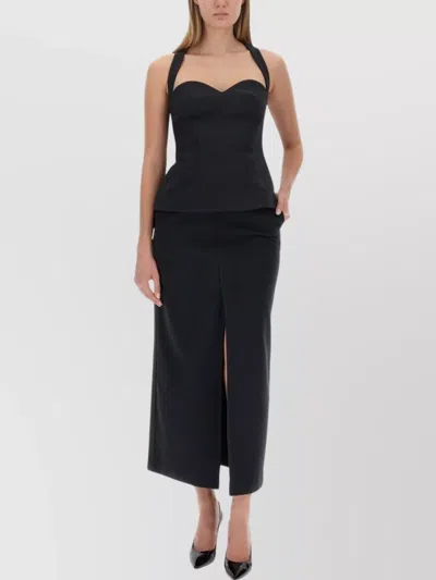 PHILOSOPHY DI LORENZO SERAFINI FITTED SLEEVELESS SWEETHEART NECKLINE TOP
