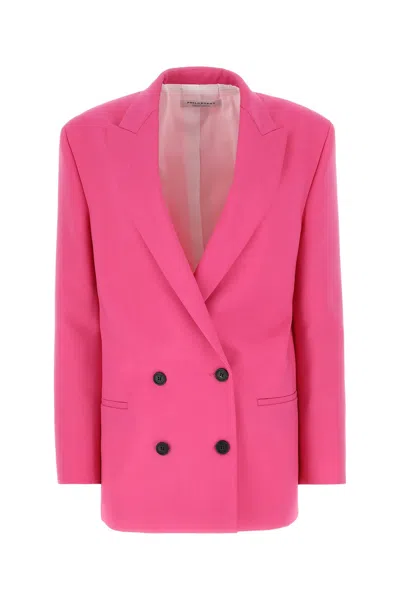 PHILOSOPHY FUCHSIA STRETCH WOOL OVERSIZE BLAZER