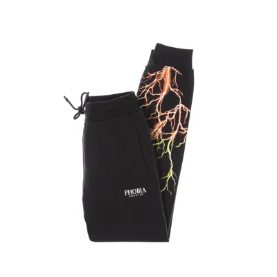 PHOBIA LIGHTWEIGHT MEN'S TRACKSUIT PANTS ORANGE YELLOW LIGHTNING PANTS