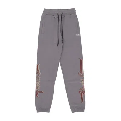 PHOBIA LIGHTWEIGHT TRACKSUIT PANTS MEN GOTHIC SH PRINT PANT GREY
