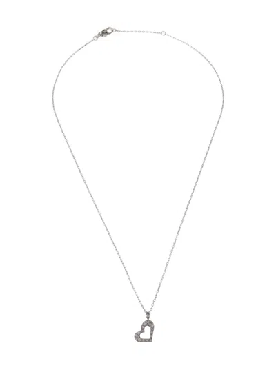 PIAGET 2008 18K WHITE GOLD HEART DIAMOND NECKLACE