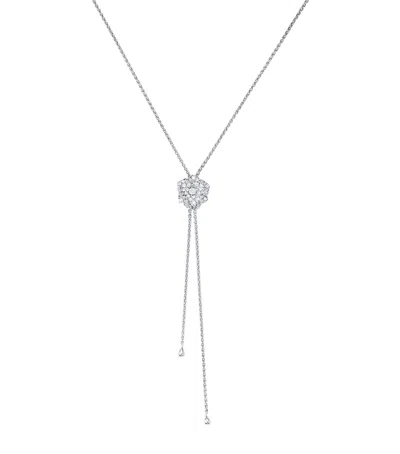 PIAGET WHITE GOLD AND DIAMOND ROSE PENDANT NECKLACE