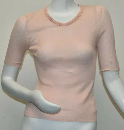 PIAZZA SEMPIONE NEU PIAZZA SEMPIONE GERIPPTES TOP ENGANLIEGEND PULLOVER PINK KURZ ARM STRICK 42