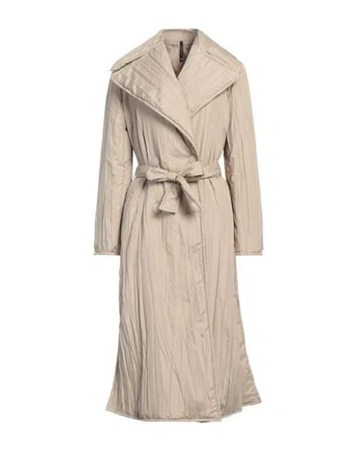 PIERANTONIO GASPARI PIERANTONIO GASPARI WOMAN COAT BEIGE SIZE 12 POLYESTER