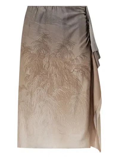 PIERRE-LOUIS MASCIA STRETCH-SILK SKIRT