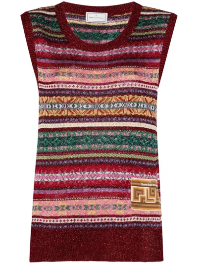 PIERRE-LOUIS MASCIA STRIPED TRICOT TOP