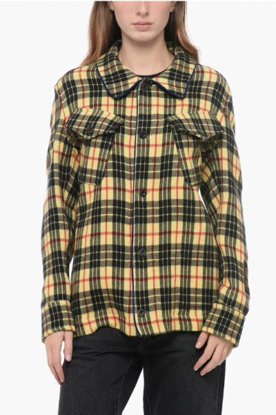 PIERRE-LOUIS MASCIA Tartan Checked Wool Overshirt