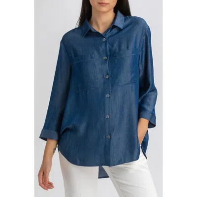 PIETRO BRUNELLI MATERNITY PIETRO BRUNELLI MATERNITY CHAMBRAY BUTTON-UP MATERNITY SHIRT