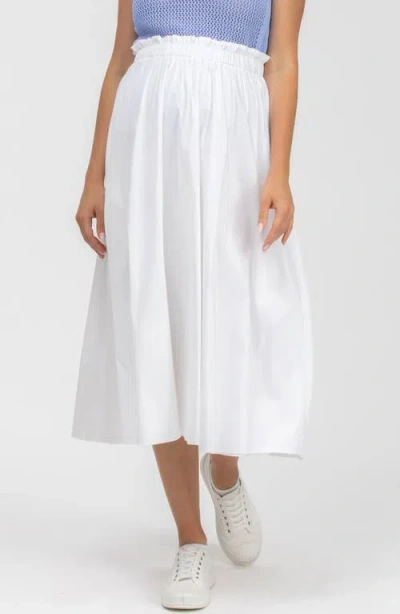 PIETRO BRUNELLI MATERNITY PIETRO BRUNELLI MATERNITY POPLIN MATERNITY MIDI SKIRT