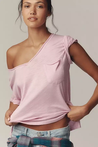 PILCRO THE QUINN SHORT-SLEEVE V-NECK TEE BY PILCRO