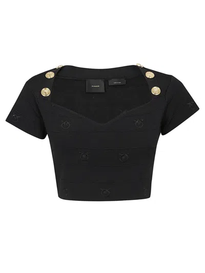 PINKO PINKO BLACK CROPPED TOP