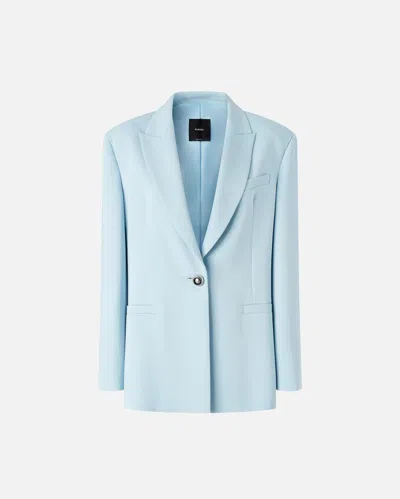 PINKO BLAZER DROIT EN CADY AVEC BOUTON BIJOU