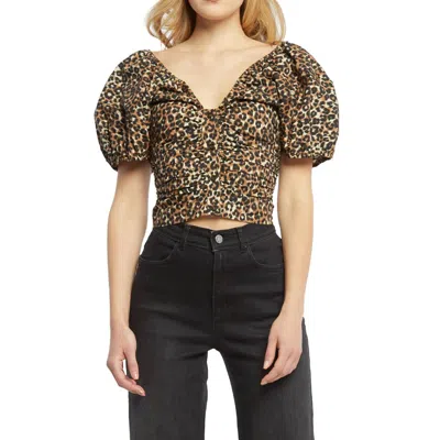 PINKO BROWN COTTON TOPS & T-SHIRT