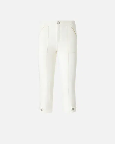 PINKO COTTON CANVAS CAPRI TROUSERS