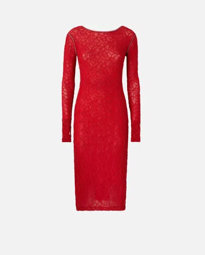 PINKO ROBE DOS NU AJUSTÉE EN DENTELLE