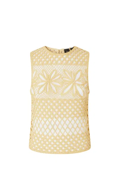 PINKO CROCHET KNIT SLEEVELESS TOP