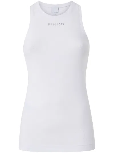 PINKO LOGO-LETTERING TANK TOP