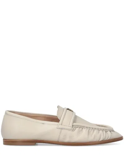 PINKO LOGO-PLAQUE LOAFERS