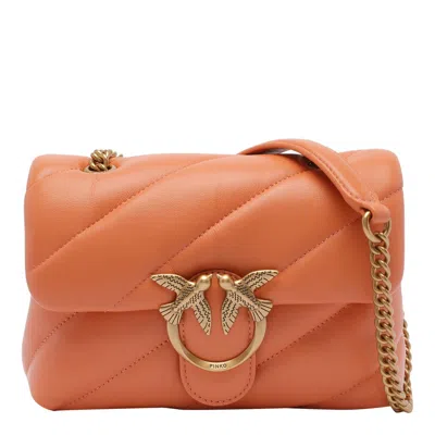 PINKO PINKO LOGO PLAQUE QUILTED SHOULDER BAG