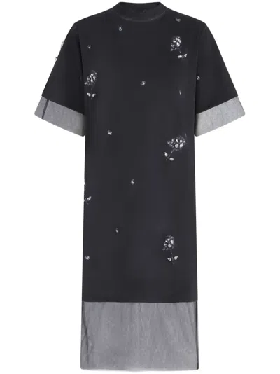 PINKO MESH PANEL T-SHIRT DRESS