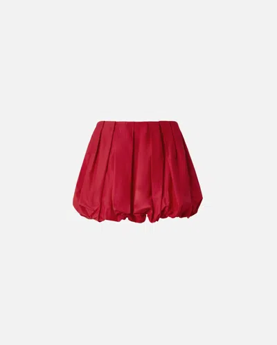 PINKO PLEATED POPLIN MINI BALLOON SKIRT