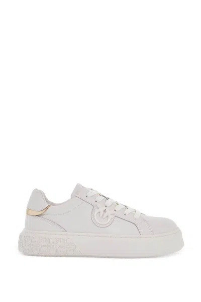 PINKO MONOGRAM DETAIL PLATFORM SNEAKERS WITH