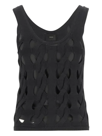 PINKO OPEN-KNIT TANK TOP