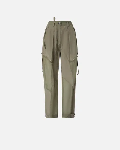 PINKO PANTALON P-PANTS AVEC FERMETURES ZIPPÉES ET EMPIÈCEMENTS TRANSPARENTS