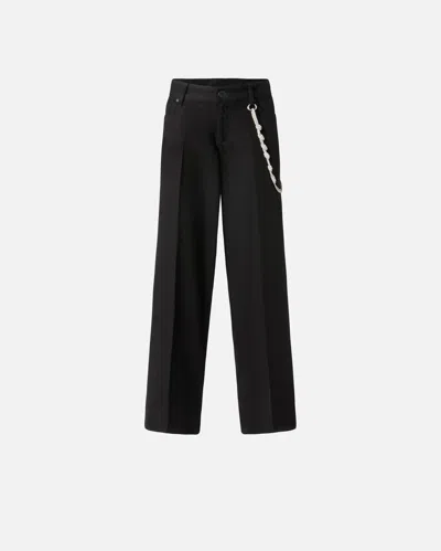 PINKO PANTALON LOOSE AVEC CHAÎNE BIJOU