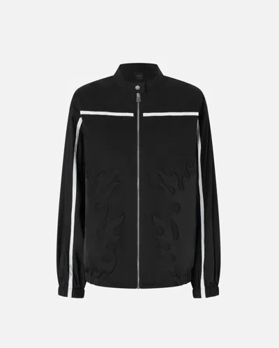 PINKO BOMBER EN POPELINE À MOTIF FLAMMES
