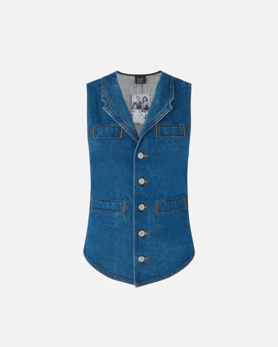 PINKO GILET AJUSTÉ EN DENIM REIMAGINE PINKO X PATRICK MCDOWELL