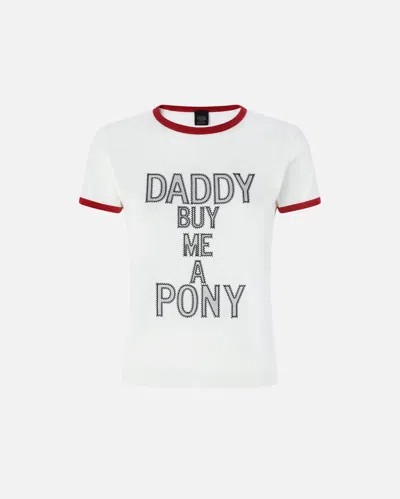 PINKO REIMAGINE BY PINKO X PATRICK MCDOWELL T-SHIRT WITH EMBROIDERED WORDING