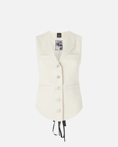 PINKO REIMAGINE BY PINKO X PATRICK MCDOWELL SLIM-FITTING DENIM WAISTCOAT