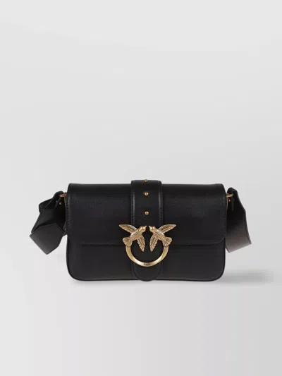 PINKO LOVE BAG ONE MINI LEATHER SHOULDER BAG