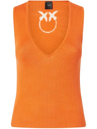 PINKO RIBBED SLEEVELESS TOP