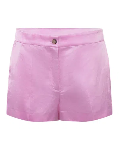 PINKO PINKO SCINTILLE SHORTS MADE OF LINEN BLEND.
