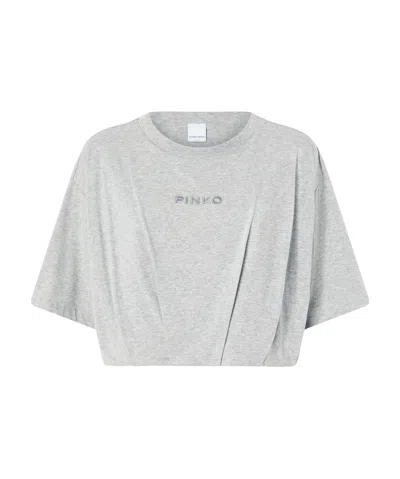 PINKO PINKO CROPPED JERSEY T-SHIRT