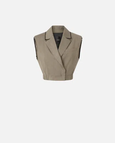 PINKO SHORT VEST WITH LAPELS AND ELASTIC