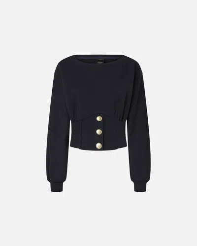 PINKO SWEAT-SHIRT BUSTIER À BOUTONS