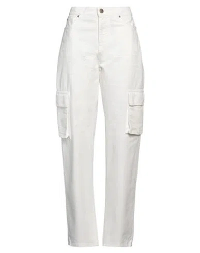 PINKO PINKO DENIM WOMAN JEANS WHITE SIZE 30 COTTON