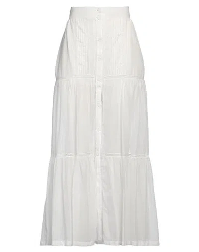 PINKO PINKO WOMAN MAXI SKIRT WHITE SIZE 8 COTTON